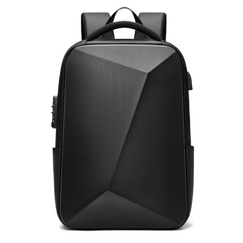 Multi-functional hard shell backpack for men