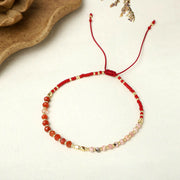 Natural Stone Bead Woven Bracelet for Women