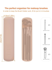 Silicone Travel Makeup Brush Case, Dust proof and Environmental Friendly