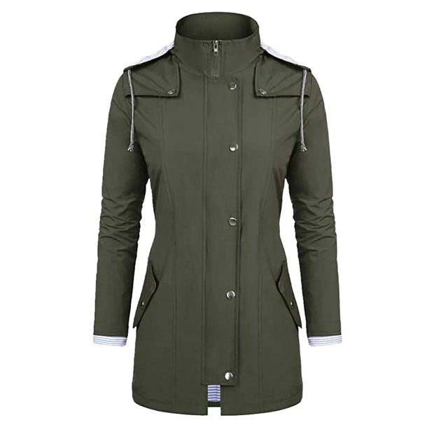 Chic Slim-Fit Women's Rain Jacket