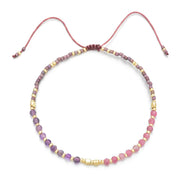 Natural Stone Bead Woven Bracelet for Women