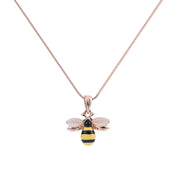 Bee Necklace featuring a gold bee pendant on a delicate collarbone chain