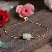 Adjustable Women’s Metal Chain Bracelet with Prismatic Stones