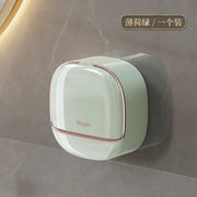 Wall-Mounted Soap Dish with Drainage and Cover
