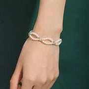 Handmade Woven Freshwater Pearl Bracelet