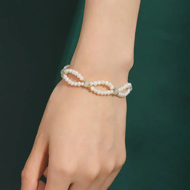 Handmade Woven Freshwater Pearl Bracelet