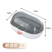 Wall-Mounted Plastic Suction Soap Dish with Drainage