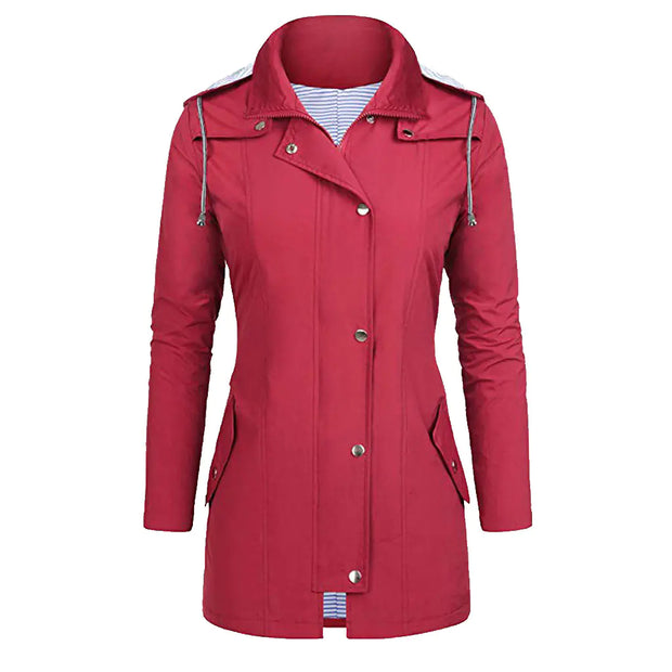 Chic Slim-Fit Women's Rain Jacket
