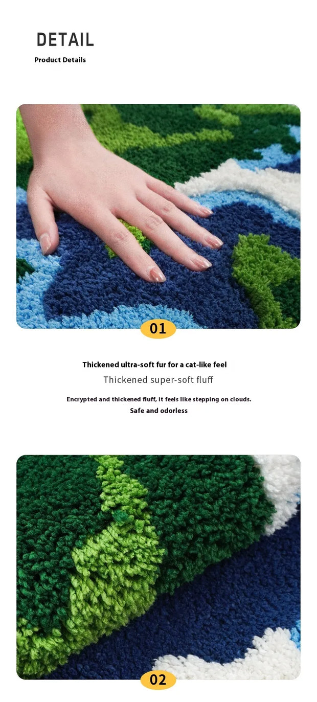 Flocking Bathroom Mat, Bedroom Tufting