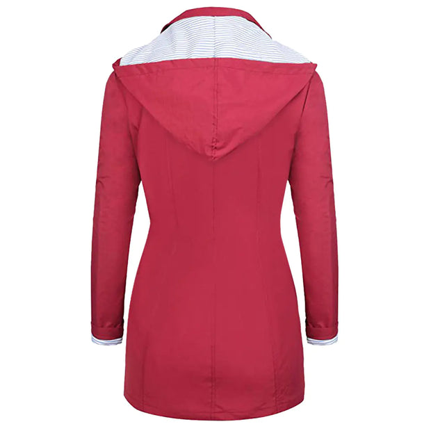 Chic Slim-Fit Women's Rain Jacket
