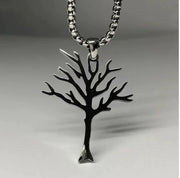 Fortune Tree Necklace showcasing a beautiful tree design symbolizing growth, crafted from high-grade stainless steel.