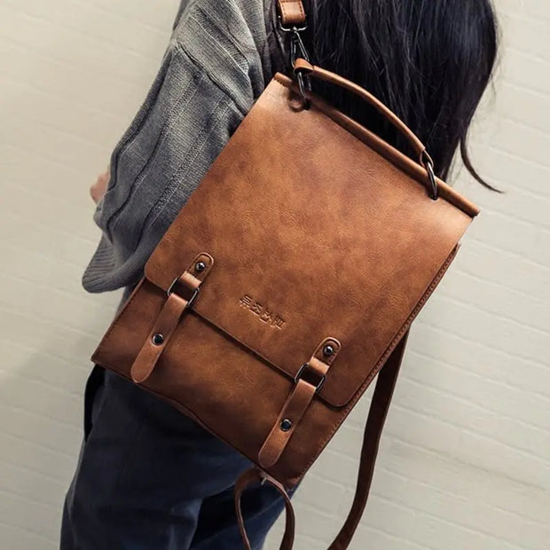 Women's Leather Travel Backpack (Ladies' Backpack)