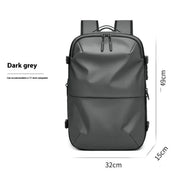 Pro Commuter Backpack in dark grey, waterproof design fits 17-inch laptop, perfect for travel and daily use.