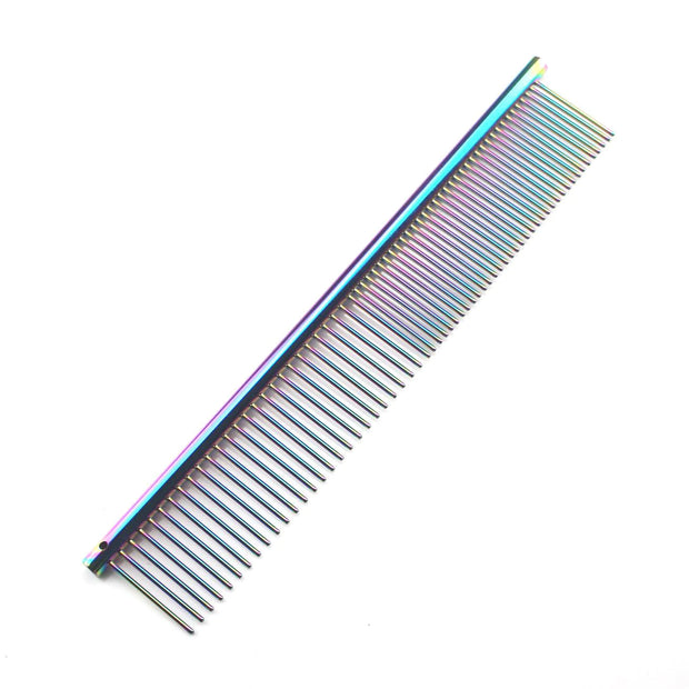 Colorful Stainless Steel Medium Pet Comb