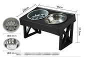 Elevated Slow-Feed Dog Bowl
