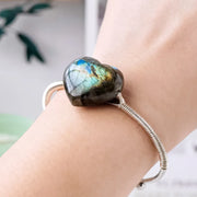 Blue Light Labradorite Love Hand-woven Women's Bangle