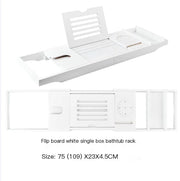 Expandable Non-Slip Bamboo Bathtub Storage Rack