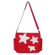 Vintage Star Shoulder Bag for Girls - Large Capacity