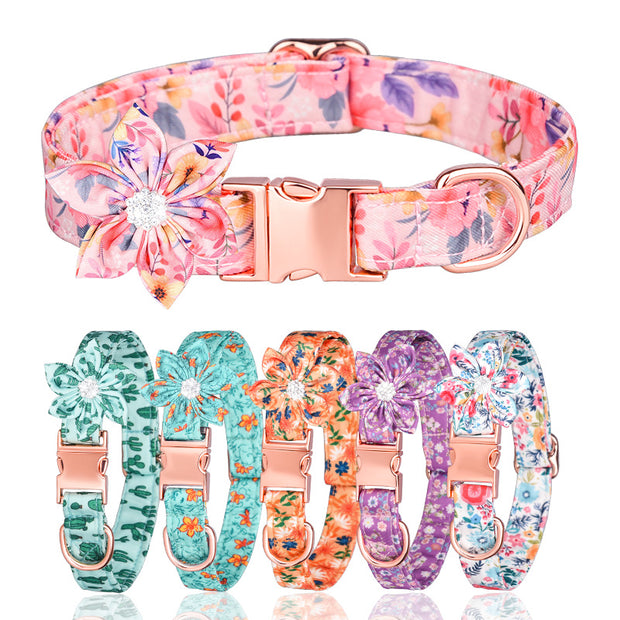 Most popular floral pattern pet collar, collar for dogs and cats