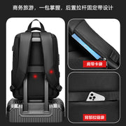 Multi-functional hard shell backpack for men