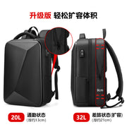 Multi-functional hard shell backpack for men