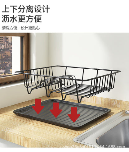 Kitchen bowl & dish rack, drain basket