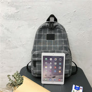 High school students backpack