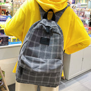 High school students backpack