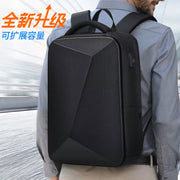 Multi-functional hard shell backpack for men