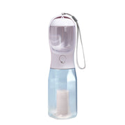 New! Three-in-one Pet Water Bottle, Portable - Pet Water Bottle with Cup, Food Container & Poop Bag Dispenser