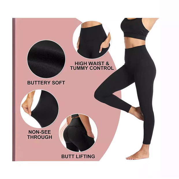 Women's yoga leggings (with pocket) high waist