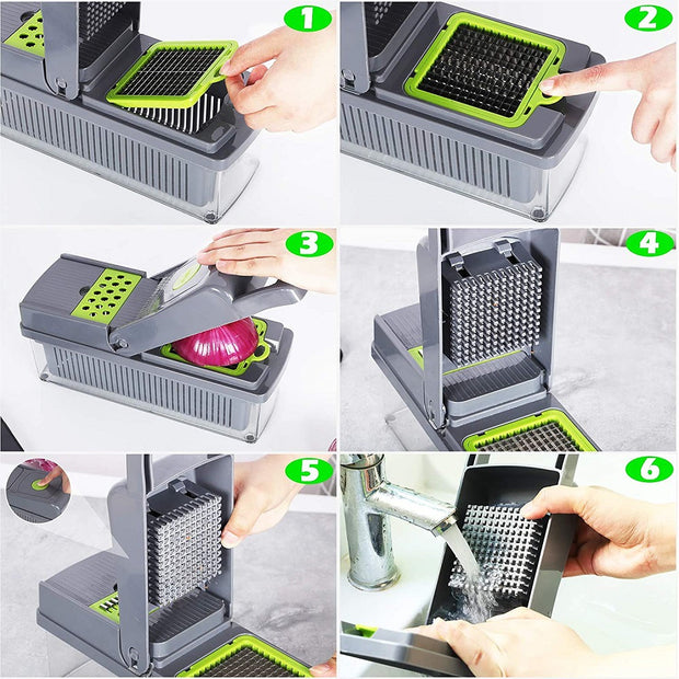Multi-functional kitchen vegetable cutter