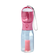 New! Three-in-one Pet Water Bottle, Portable - Pet Water Bottle with Cup, Food Container & Poop Bag Dispenser