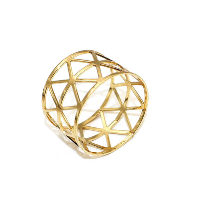 Metal Hollow Triangle Napkin Rings