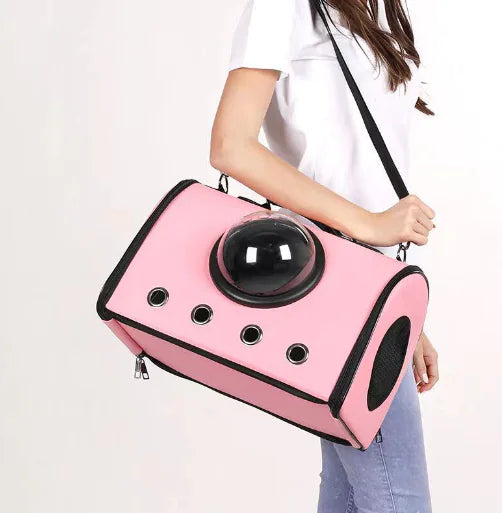 Transparent Portable PU Rainproof Pet Bag