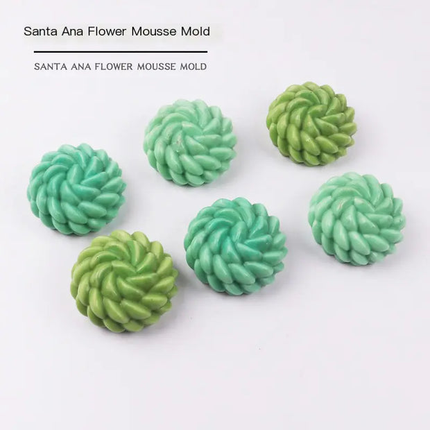 6-Cavity Silicone Molds for Flower Cake and Desserts