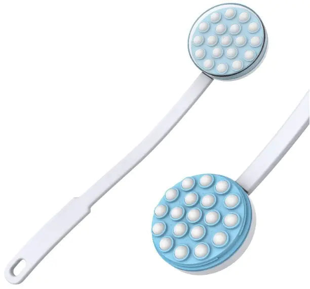 Long Handle Bath Brush with Lotion Applicator & Massager