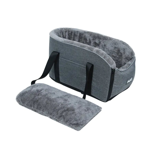 pet car seat bed travel carrier with safety belt