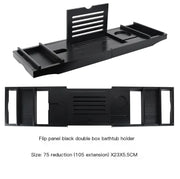 Expandable Non-Slip Bamboo Bathtub Storage Rack