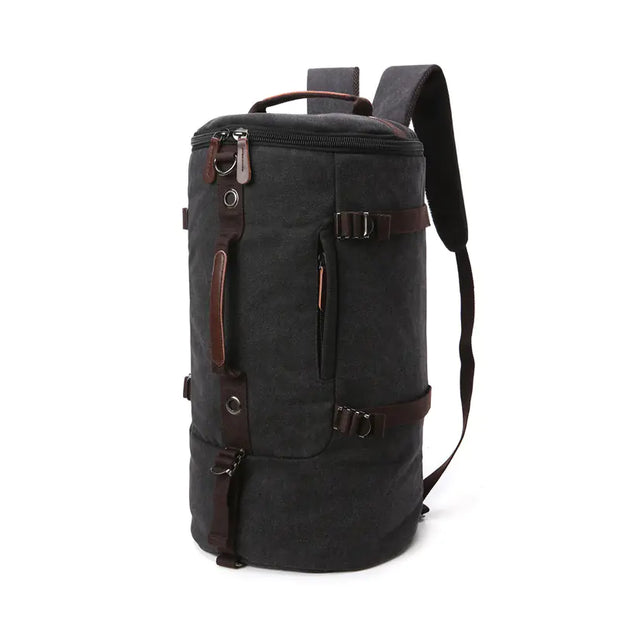 Large-Capacity Cylindrical Shoulder Bag for Travel