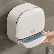 Wall-Mounted Soap Dish with Drainage and Cover