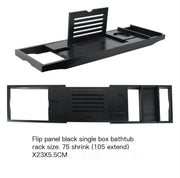 Expandable Non-Slip Bamboo Bathtub Storage Rack