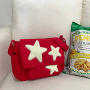 Vintage Star Shoulder Bag for Girls - Large Capacity