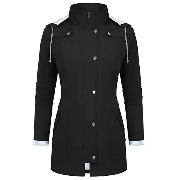Chic Slim-Fit Women's Rain Jacket