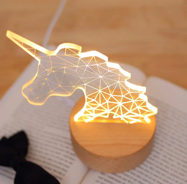 Unicorn Night Light - Bedroom Table Lamp