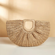 womens vintage straw bag natural handmade design