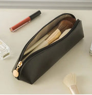 Chic Leather Makeup Brush Bag