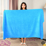 Pure Cotton Quick-Dry Bath Towel - High Absorbency, No-Shed, Large Size