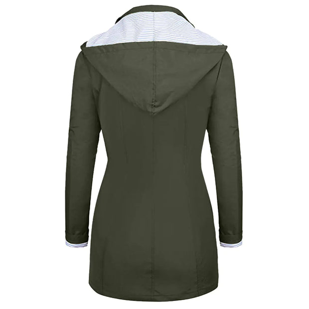 Chic Slim-Fit Women's Rain Jacket