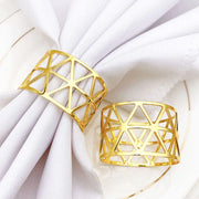 Metal Hollow Triangle Napkin Rings